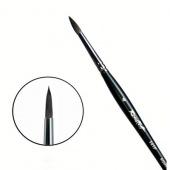 Кисть белка круглая для миниатюр ROUBLOFF серия 141F № 4 ручка короткая черная