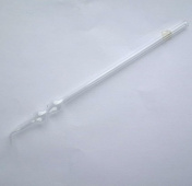 Трубочка стеклянная для резерва малая с 2-мя резервуарами