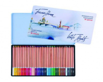 Набор профессиональных акварельных карандашей "Белые Ночи", 36 цветов, в жестяном пенале