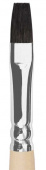 Кисть белка плоская имитация Roubloff № 14 ручка короткая пропитана лаком, белая обойма