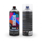 Лак аэрозольный термостойкий +250 DECORIX, 520 мл, бесцветный глянцевый