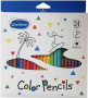 Набор цветных карандашей 24 цвета, трехгранные, D-грифеля 3мм, картонный футляр "ACMELIAE"