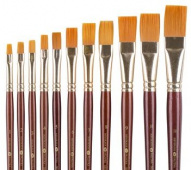 Кисть синтетика плоская, ручка короткая №9 "Decola" ширина 14мм Кисть синтетика плоская, ручка короткая №9 "Decola" ширина 14мм