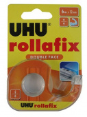 Клеящая лента UHU Rollafix double face двухсторонняя 12 мм х 6 м, 36975