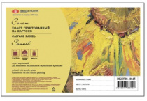 Холст грунтованный на картоне Сонет, 10х15 см, 280 г/м2, 100% хлопок, мелкое зерно