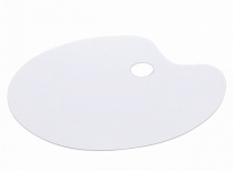 Палитра "Сонет", пластиковая, овальная, прозрачная, 40х28 см, толщина 3 мм