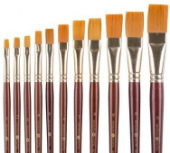 Кисть синтетика плоская, ручка короткая №11 "Decola" ширина 19мм Кисть синтетика плоская, ручка короткая №11 "Decola" ширина 19мм