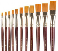 Кисть синтетика плоская, ручка короткая №3 "Decola" ширина 6,7мм Кисть синтетика плоская, ручка короткая №3 "Decola" ширина 6,7мм