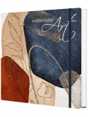 Скетчбук для акварели Fine Line 190х190 32 листа бумага 200 г/кв.м. Гознак, книжный переплет