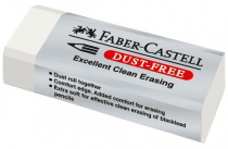 Ластик Faber-Castell "Dust Free", прямоугольный, 62*21,5*11,5мм, белый, картонный футляр