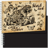 Блокнот для зарисовок SKETCHBOOK BLACK MINI А6, 20л., 140г/кв.м. на гребне 2813