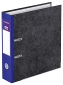 Папка-регистратор А4 Berlingo "Hyper" 80мм, мрамор, с карманом на корешке, нижний метал. кант, синяя