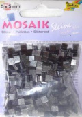 Мозаика "Тонированная с блестками" 5х5мм. 700шт. Оттенки серого Folia