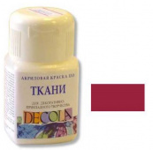 Акрил по ткани Карминовая DECOLA, 50мл.