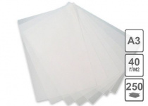 Калька бумажная м.40 ф.297х420мм. 40 г, листовая (1лист) (уп.250л) 