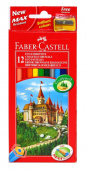 Набор цветных карандашей Faber-Castell ECO ЗАМОК с точилкой карт. кор. 12 шт. Набор цветных карандашей Faber-Castell ECO ЗАМОК с точилкой карт. кор. 12 шт.