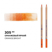 Карандаш профессиональный акварельный "Белые ночи" №305, оранжевый яркий Карандаш профессиональный акварельный "Белые ночи" №305, оранжевый яркий