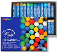 Набор пастели масляной круглой 24 цвета 17х70мм для школьников Mungyo Jumbo картонная коробка