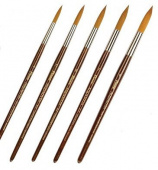 Кисть синтетика круглая, имитация колонка, ручка короткая №6 AQUADYTA 414 Pinax Кисть синтетика круглая, имитация колонка, ручка короткая №6 AQUADYTA 414 Pinax