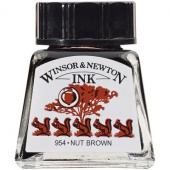 Тушь Winsor&Newton для рисования, орехово-коричневый, флакон c пипеткой 14мл