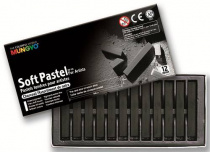 Набор пастели сухой мягкой квад.12 цв 10х10х66мм проф-ная Mungyo Soft pastel карт.коробке, угольная