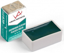 Акварель в кювете художественная 2.5 мл "VISTA-ARTISTA" VAW 639 павлиновая зеленая