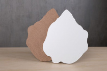 Планшет-АртБорд фигурный, срез камня вытянутый 42х50х1см,без подрамника,односторонняя ламинация ЛМДФ