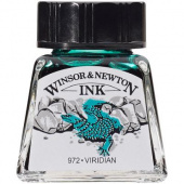 Тушь Winsor&Newton для рисования, виридоновый, флакон c пипеткой 14мл