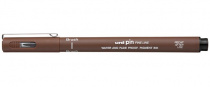 Линер-кисть Uni Pin Fine Line Brush сепия