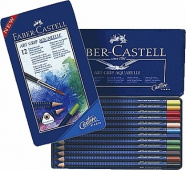 Набор акварельных карандашей Faber-Castell ART GRIP AQUARELLE 12 шт.в металл.кор. Набор акварельных карандашей Faber-Castell ART GRIP AQUARELLE 12 шт.в металл.кор.