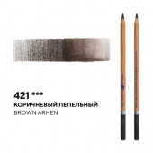 Карандаш профессиональный акварельный "Белые ночи" №421, коричневый пепельный Карандаш профессиональный акварельный "Белые ночи" №421, коричневый пепельный