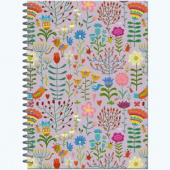 Скетчбук "Floral Meadow" 145*203мм. (А5) 100 г/кв.м. 60 листов, гребень, твердая обложка
