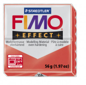 Пластика "Fimo effect", брус 56гр.Полупрозр. Красный