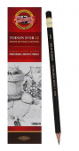 Карандаш чернографитный KOH-I-NOOR "Toison D'or 1900" H, заточенный