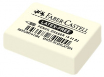 Ластик Faber-Castell "Latex-Free", прямоугольный, синтетический каучук, 40*27*10мм