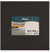 Холст грунтованный на картоне Черный 30х30см, 100% хлопок, 280 г/м2 мелкозернистый Pinax 