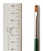 Кисть синтетика плоская (под колонок) руч.длин. №4 Кисть синтетика плоская (под колонок) руч.длин. №4