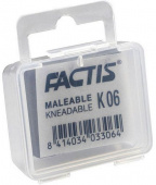 Ластик-клячка FACTIS K 06 (Испания), 37х29х10 мм, серый, прямоугольный, супер мягкий, синт.каучук