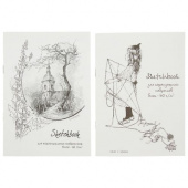 Блокнот для карандашных набросков SKETCHBOOK GRAFO А4, 60л., 60 г/кв.м, на скрепке, 2758