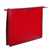 Папка для художника А1 с ручками, пластик на молнии сверху (660*900*50мм) 1отделение, Красный ПР 4