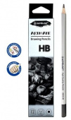 Карандаш чернографитный НB ACMELIAE шестигранный, корпус серебряный