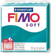 Пластика "Fimo soft", брус 57гр. Тёмная бирюза