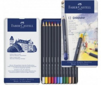 Набор цветных карандашей Goldfaber, в металлической коробке, 12 шт "Faber-Castell"