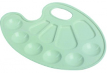 Палитра пластмассовая овальная Цветик 10 ячеек (15,5х21 см)