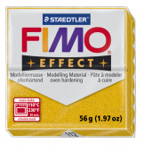 Пластика "Fimo effect", брус 56гр.Глиттер Золотой