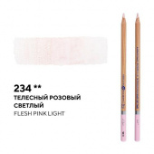 Карандаш профессиональный акварельный "Белые ночи" №234, телесный розовый светлый Карандаш профессиональный акварельный "Белые ночи" №234, телесный розовый светлый