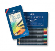 Набор цветных карандашей Faber-Castell ART GRIP 12 шт.в металл.кор. Набор цветных карандашей Faber-Castell ART GRIP 12 шт.в металл.кор.