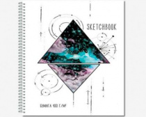 Блокнот для зарисовок SKETCHBOOK А4, 40л., на гребне, офсет 100 г/кв.м. 