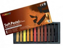 Набор пастели сухой мягкой квад.12 цв 10х10х70мм проф-ная Mungyo Soft pastel карт.коробке, Земля