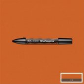 Маркер Brushmarker двухсторонний на спирт.основе цв.O345 Коричневое седло Winsor&Newton